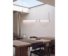 26W LED pakabinamas šviestuvas, žalvario sp./skaidrus, 2700/3000K, dimeriuojamas, 26169