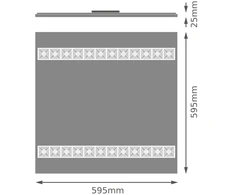 27,5W LED panelė LOUVER, juoda, 4000K, 60x60cm
