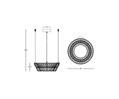 27W LED pakabinamas šviestuvas, sendinto žalvario sp., 3000K, dimeriuojamas, 23045