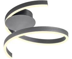 Lubinis šviestuvas 27W LED paviršinis šviestuvas SCROLL, juodas, 3000/4000/6000K, dimeriuojamas, 01-4009