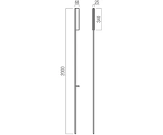 27W LED sieninis šviestuvas TWIG, matinės juodos sp., 3000K, dimeriuojamas, 01-3710