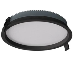 28W LED įleidžiamas šviestuvas XEVO ROUND, juodas, 3000/4000/6000K