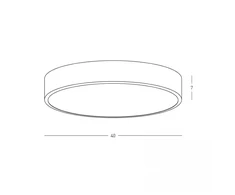 28W LED lubinis šviestuvas, matinės baltos sp., 3000K, dimeriuojamas, 25376