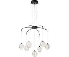 28W LED pakabinamas šviestuvas GIANET, juodas, 3000K