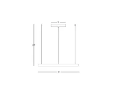 28W LED pakabinamas šviestuvas, matinės juodos sp., 3000K, dimeriuojamas, 23033