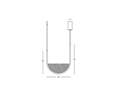 28W LED pakabinamas šviestuvas, matinės aukso/šampano sp., 3000/4000K, dimeriuojamas, 23165