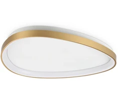 Lubinis šviestuvas Ideal Lux 28W LED paviršinis šviestuvas GEMINI, žalvario sp., 3000K, dimeriuojamas, 328966