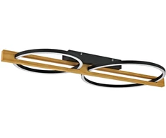 Lubinis šviestuvas Italux 28W LED paviršinis šviestuvas NATANO, juodas, 3000K