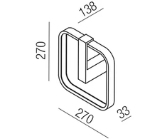 28W LED sieninis šviestuvas ORION, juodas, 2700/3000/4000K, dimeriuojamas, 01-3889