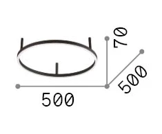 29W LED lubinis šviestuvas ORACLE SLIM, juodas, 4000K, 341903