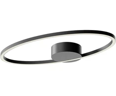 Lubinis šviestuvas 29W LED paviršinis šviestuvas LEO, juodas, 3000/4000K, dimeriuojamas, 01-3334