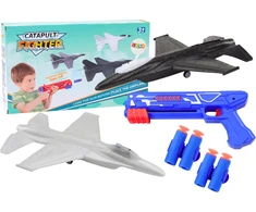 Lean Toys Mėlynas 2in1 Lėktuvų ir Šautuvų Žaislas Vaikams