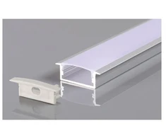 2m LED juostos įleidžiamas profilis OPTONICA, sidabro sp., 21.5x9.8mm, komplektuojamas su dangteliu ir užbaigimais