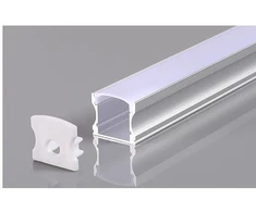 2m LED juostos paviršinis profilis OPTONICA, pilkas, komplektuojamas su dangteliu ir užbaigimais