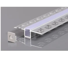 2m LED juostos užglaistomas profilis OPTONICA, pilkas, komplektuojamas su dangteliu ir užbaigimais