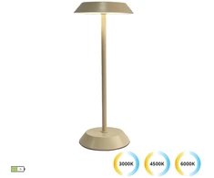 2W LED įkraunamas stalo šviestuvas CALIFORNIA, smėlio sp., 3000/4500/6000K, dimeriuojamas, 4350500