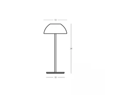 2W LED įkraunamas stalo šviestuvas, juodas, 2700K, dimeriuojamas, IP44, E485