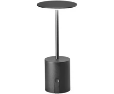2W LED įkraunamas stalo šviestuvas LIBERTY, juodas, dimeriuojamas, IP44