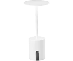 2W LED įkraunamas stalo šviestuvas LIBERTY, baltas, dimeriuojamas, IP44