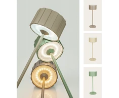 2W LED įkraunamas stalo šviestuvas, pilkas, 2700/4000/6500K, dimeriuojamas, IP44, E489