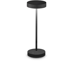 Ideal Lux 2W LED įkraunamas stalo šviestuvas TOFFEE, juodas, 3000K, IP54, 328614