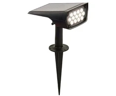 2W LED įsmeigiamas lauko šviestuvas su saulės baterija, juodas, 3000K
