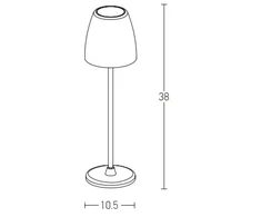 2W LED pastatomas lauko šviestuvas, baltas, 3000K, dimeriuojamas, su baterija, E193