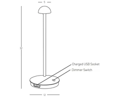 2W LED pastatomas lauko šviestuvas, baltas, 3000K, dimeriuojamas, su baterija, E313