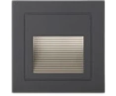 Sieninis šviestuvas 2W LED sieninis įleidžiamas šviestuvas XGHOST, matinės juodos sp., 3000K, IP65