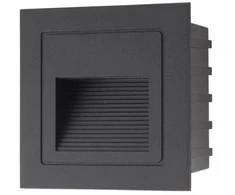 Sieninis šviestuvas 2W LED sieninis įleidžiamas šviestuvas XGHOST, matinės juodos sp., 3000K, IP65