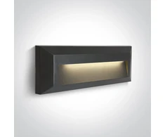 2W LED sieninis šviestuvas, antracito sp., 2700/3300/4000K, IP65, 67388C/AN/V