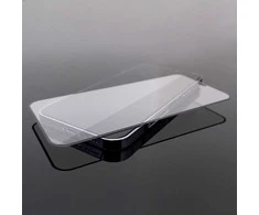 2x itin stipraus Full Glue viso ekrano grūdinto stiklo rinkinys su Case Friendly rėmeliu iPhone 14 Max / 13 Pro Max juodas