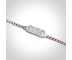 2x0,5W/5W/m LED modulis, IP65, tiekiamas 50 vnt. grandinėje, bendras ilgis 10m., 7840B/D