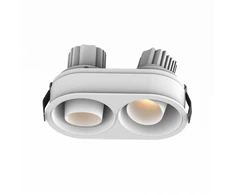 2x10W LED įleidžiamas šviestuvas, baltas, 3000K, IP44, S175