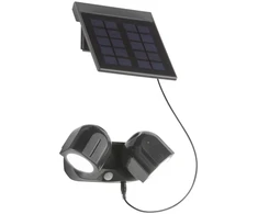 2x1,5W LED prožektorius su saulės baterija ir judesio davikliu SHIVA, antracito sp., IP54