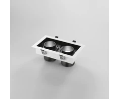 2x20W LED įleidžiamas šviestuvas APOLLO, juodas, 3000K