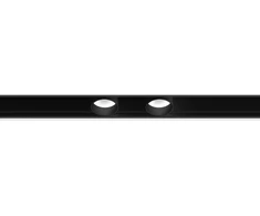 2x2W LED šviestuvas TUB XS A į magnetinę sistemą IN_LINE, juodas, 3000K, 48V, 36°