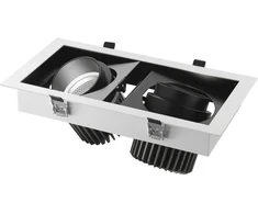 2x30W LED įleidžiamas šviestuvas APOLLO, juodas, 3000K