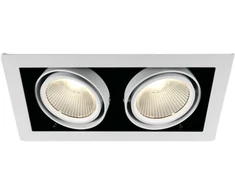 2x30W LED įleidžiamas šviestuvas, baltas, 4000K, 51230/W/C