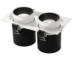 2x30W LED įleidžiamas šviestuvas OUTSIDER, baltas, 3000K