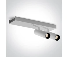 2x5W LED lubinis šviestuvas, baltas, 3000K, pakreipiamas, 65004B/W/W