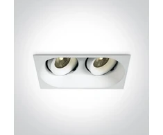 2x6,5W LED įleidžiamas pakreipiamas vidaus/lauko šviestuvas, baltas, 3000/3500/4000K, IP54, 11207WD/W/V