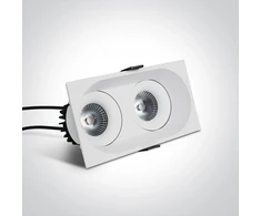 2x6,5W LED įleidžiamas pakreipiamas vidaus/lauko šviestuvas, baltas, 3000/3500/4000K, IP54, 11207WD/W/V