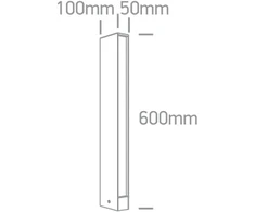 2x6W LED pastatomas lauko šviestuvas, antracito sp., 3000K, 67460B/AN/W