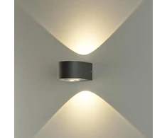 2x6W LED sieninis šviestuvas ANIA, antracito sp., 3000K, IP65, A2060100GR