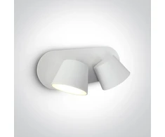 Sieninis šviestuvas 2x6W LED skaitymo lempa, balta, 3000K, 65740A/W/W