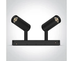 2x6W LED šviestuvas į magnetines sistemas MINI/MIDI/MAXI/P&amp;P, juodas, 3000/4000K, 48V, 38°, DALI, 42108AL/B/V