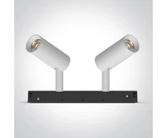 2x6W LED šviestuvas į magnetines sistemas MINI/MIDI/MAXI/P&amp;P, baltas, 3000/4000K, 48V, 38°, DALI, 42108AL/W/V