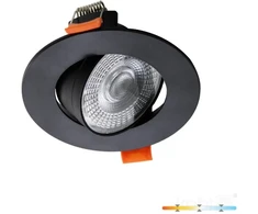 3/5/7W LED įleidžiamas pakreipiamas šviestuvas BRINO, juodas, 3000/4000/6500K