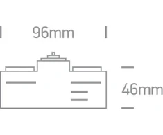 3 fazių bėgelio adapteris, juodas, 41002A/B